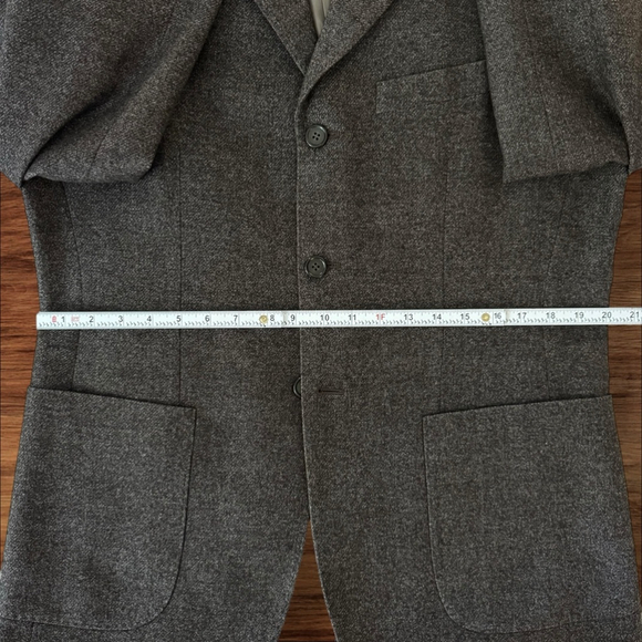 Kent & Curwen Dark Grey Heather Angora Cashmere Wool Jacket - 50 - Super Soft - Picture 9 of 14